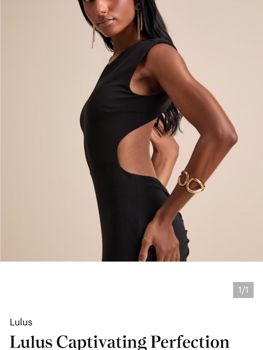 Lulu's Black Backless Cutout Bodycon Dress